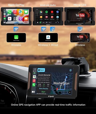 CL787-7 Inch Car Portable Wireless Apple CarPlay Android Auto FM