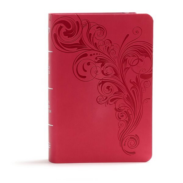 KJV Large Print Compact Pink LeatherTouch Reference Bible by Holman 2019