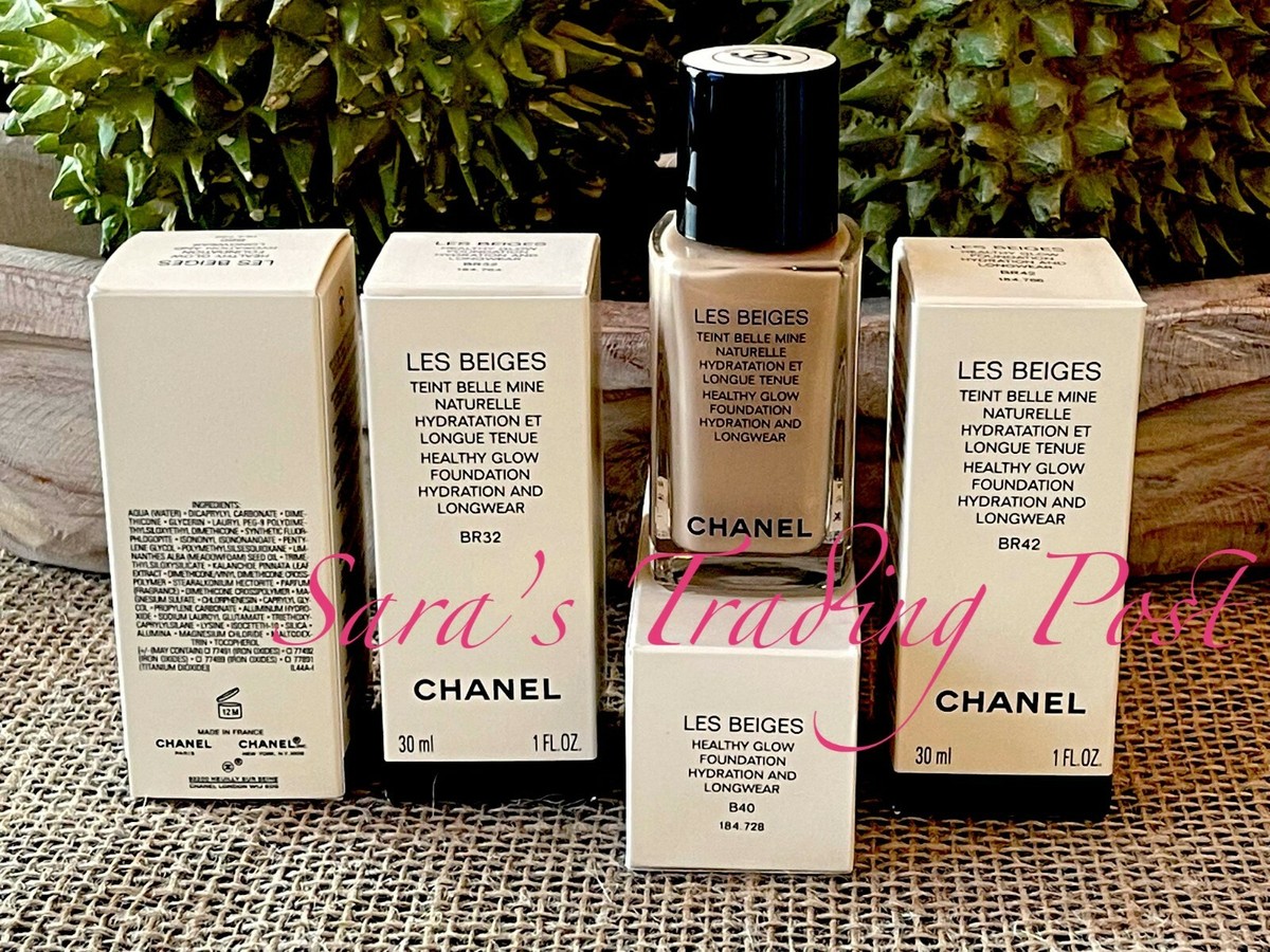 LES BEIGES FOUNDATION Healthy glow foundation hydration and  Chanel. Healthy Glow Foundation. Hydration & Longwear. Shade: B40  - Size 30 ml main image 1