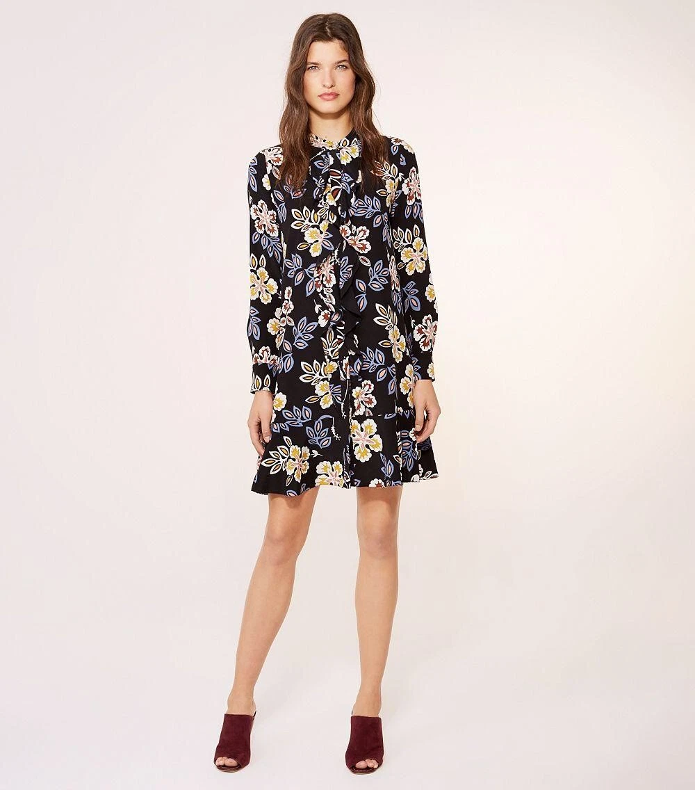 Tory burch sale black ruffle dress