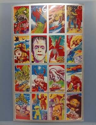 Vintage Menko uncut sheet Monster Frankenstein Japanese Tracking