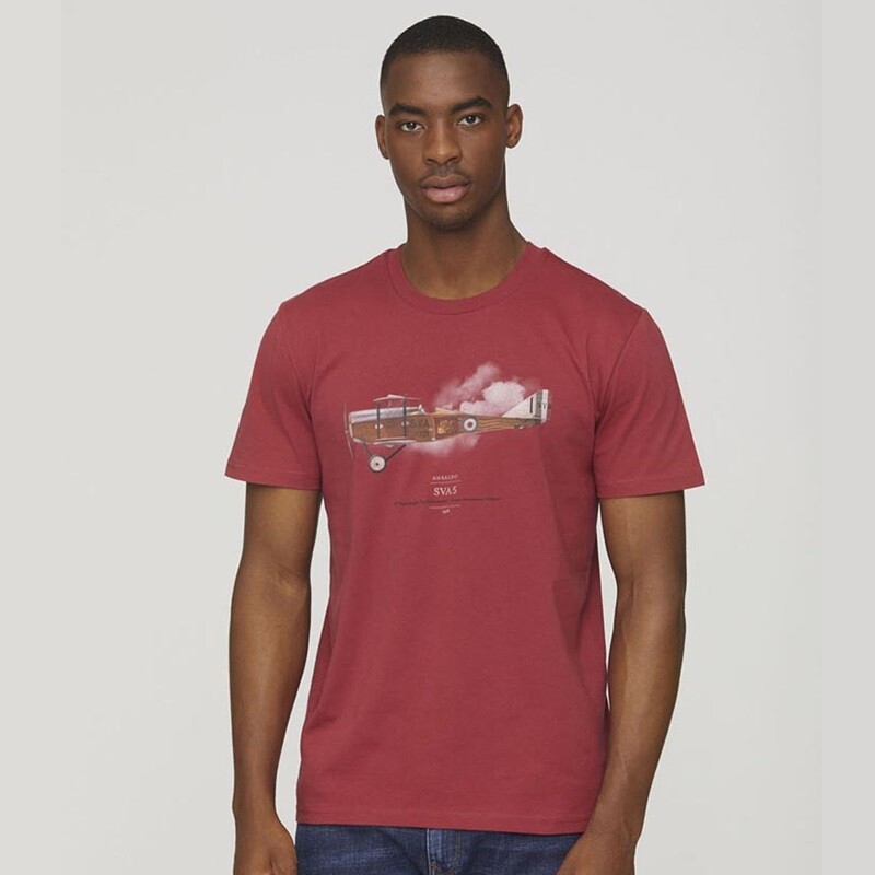 T-Shirt Uomo Aeronautica Militare TS2253 Rossa Limitata Per Centenario  Tagli