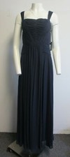 NWT VERA WANG DRESS navy blue chiffon ruched draped evening dress gown sz 2