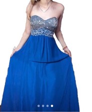 Betsy  Adam Junior Women  s Royal Blue Gown Size 12