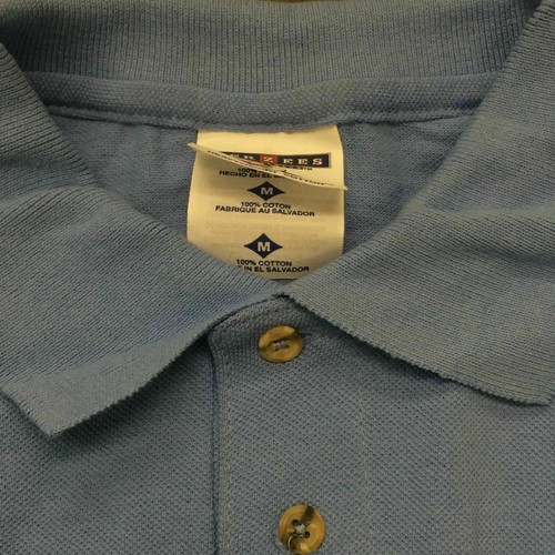 Men's Jerzees Short Sleeve Blue Polo Shirt - Picture 6 of 6
