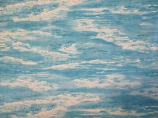 SKY CLOUDS BLUE WHITE CLOUD BLUES COTTON FABRIC FQ