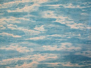 Sky Clouds Blue White Cloud Blues Cotton Fabric Fq Ebay