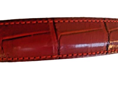 Brighton Red Leather Croc Embossed Belt Silver with Gold Accent Hardware Medium Brighton Red Belt - Etsy main image 4