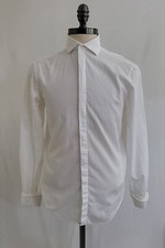 Calvin Klein Men's White Slim Fit Stretch Button Down Long Sleeve Shirt 15