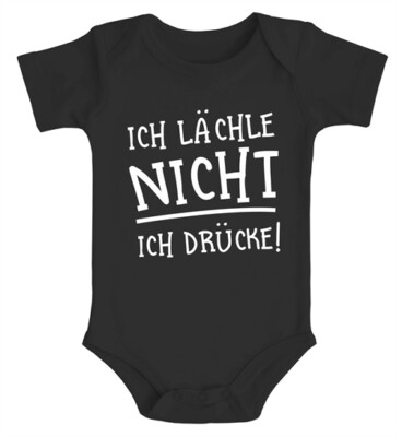 Baby bodysuit with funny saying I don't smile I squeeze! Organic Cotton Boys