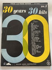 30 years 30 Hits 3 Sheet Music Book 1966