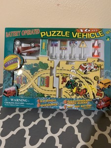 battery operated puzzle vehicle set