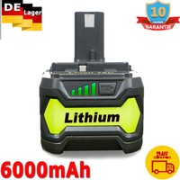 Neu 18V 6,0Ah FüR Ryobi RB18L50 P108 Akku One+ Plus Lithium Ion P104 Batterie