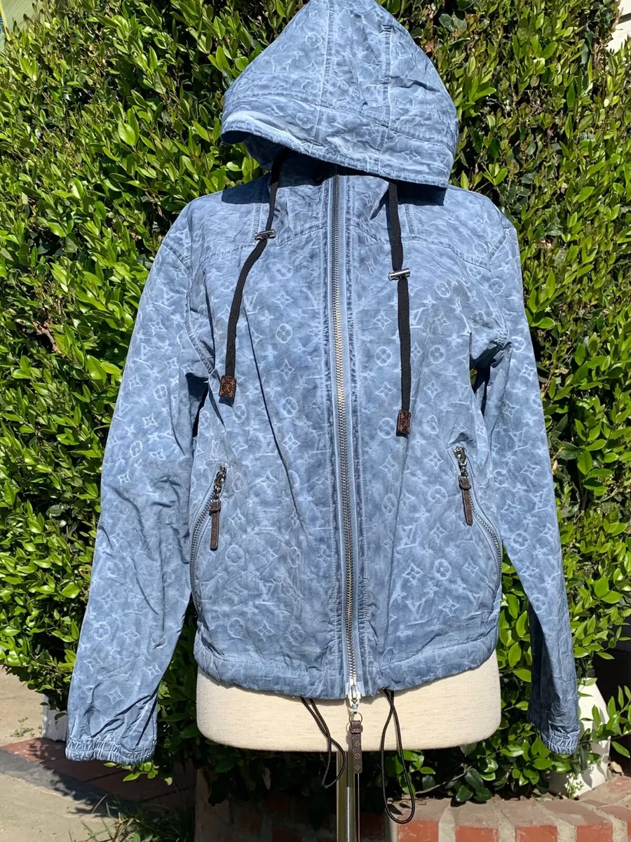 All-Over Monogram Printed Windbreaker Jacket Size 10 Y