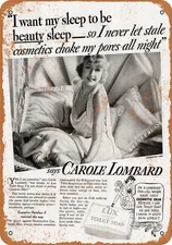 METAL SIGN - 1935 Carole Lombard for Lux Toilet Soap - Vintage Look Rep