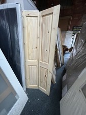 4 Panel Knotty Pine Internal Bi-Fold Door without Kit 30"x78" – Fast Delivery