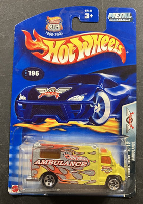 Silver & Yellow Ambulance - Hot Wheels #196 Final Run 2003 2/12 1:64 Diecast