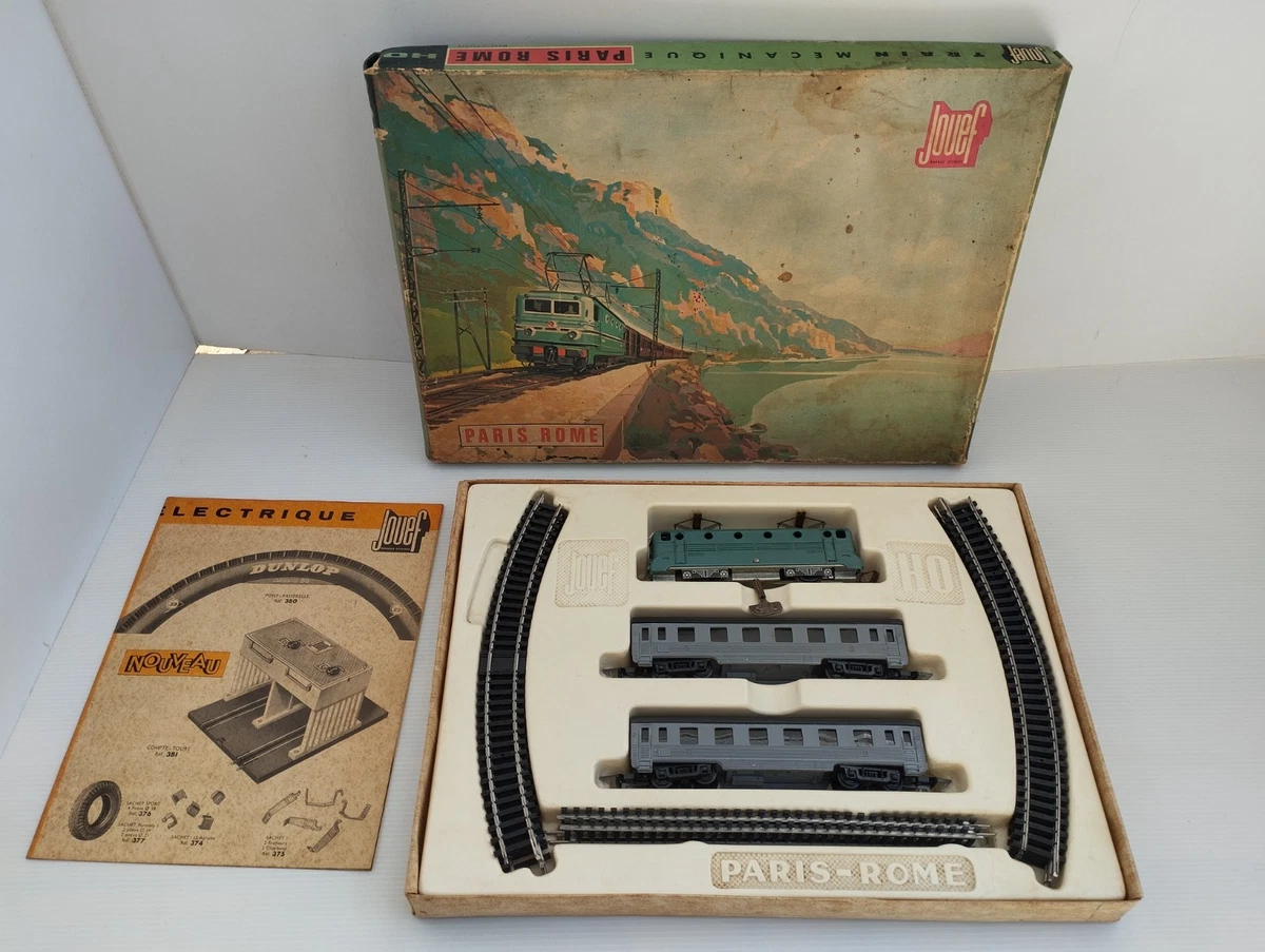 Coffret De Trains Miniatures Jouef Vintage – Années 1960, époque 2, Argent Et Vert