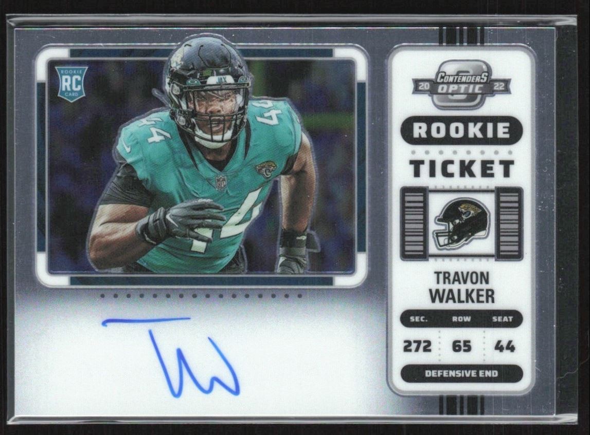 Travon Walker 2022 Panini Contenders Optic Variation RC Auto #135 Jacksonville