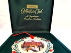 2 Longaberger Ornaments:Pewter Santa Key 2002, Porcelain 1800s Headquarters 1996 — photo 10