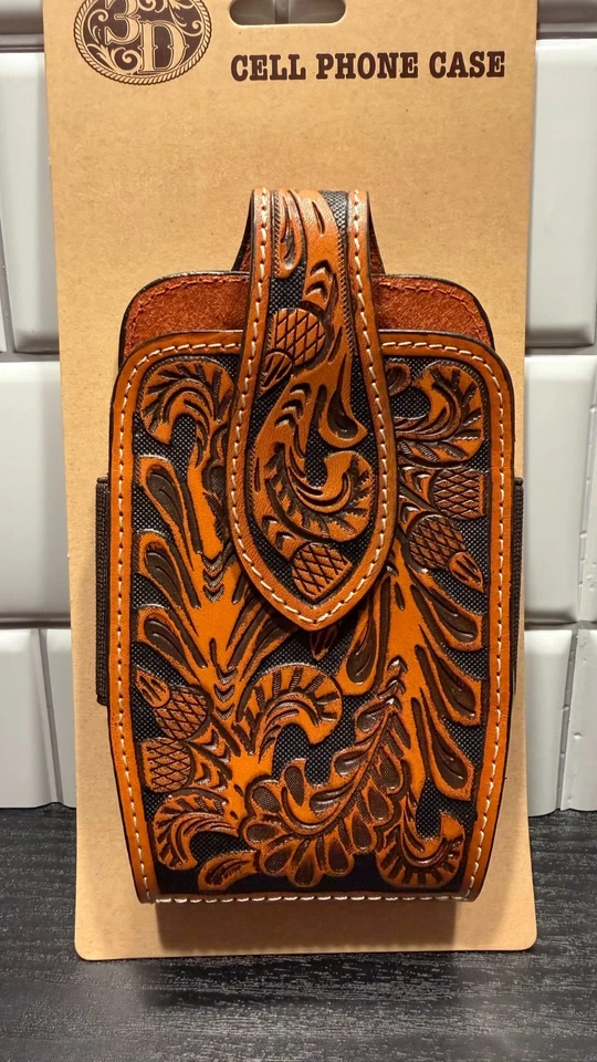 Funda para Smartphone 3D Belt Co® Bellota Natural Cuero Tocada a Mano - NUEVA Foto 2 de 4