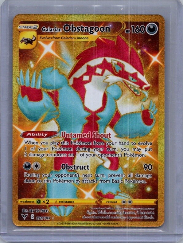 Galarian Obstagoon 198/185 Secret Rare Vivid Voltage Pokemon NM