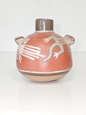 Vintage Antique Nasca Peru Small Pot Signed Jenny Calle, Rare Collectible