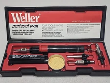 Weller Portasol P-1K Soldering Kit Original Box Made Ireland Refillable Butane