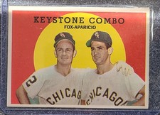 1959 Topps #408 Keystone Combo (Nellie Fox / Luis Aparicio)