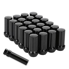 M14x1.5 Lug Nuts for Silverado Suburban Sierra 1500 Escalade Tahoe 24PCS Black