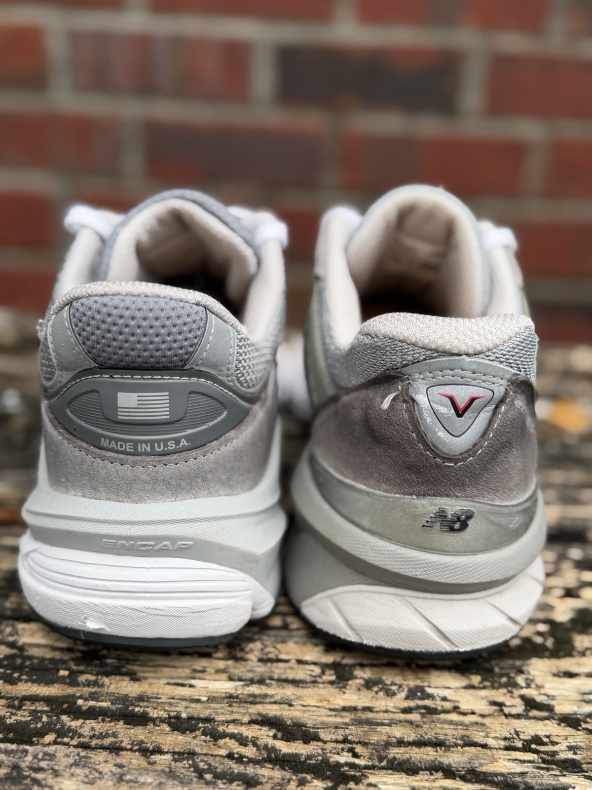 New Balance 990v5 Men’s Sz 12.5 Gray Castlerock Suede Mesh Running Gym Shoes T7 thumbnail 4