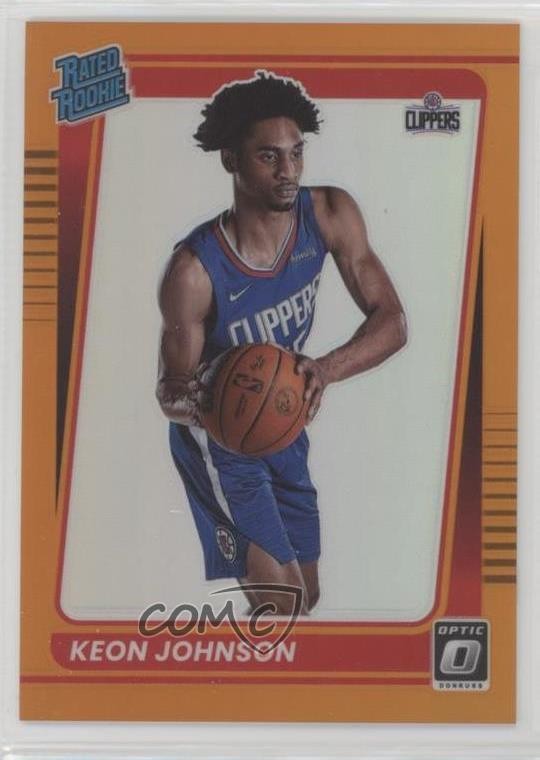 2021 Panini Donruss Optic Rated Rookie Orange Prizm /199 Keon Johnson #192 13a8