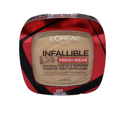 Loreal Infallible 24H Fresh Wear Foundation In A Powder 250 Radiant Sand Sealed