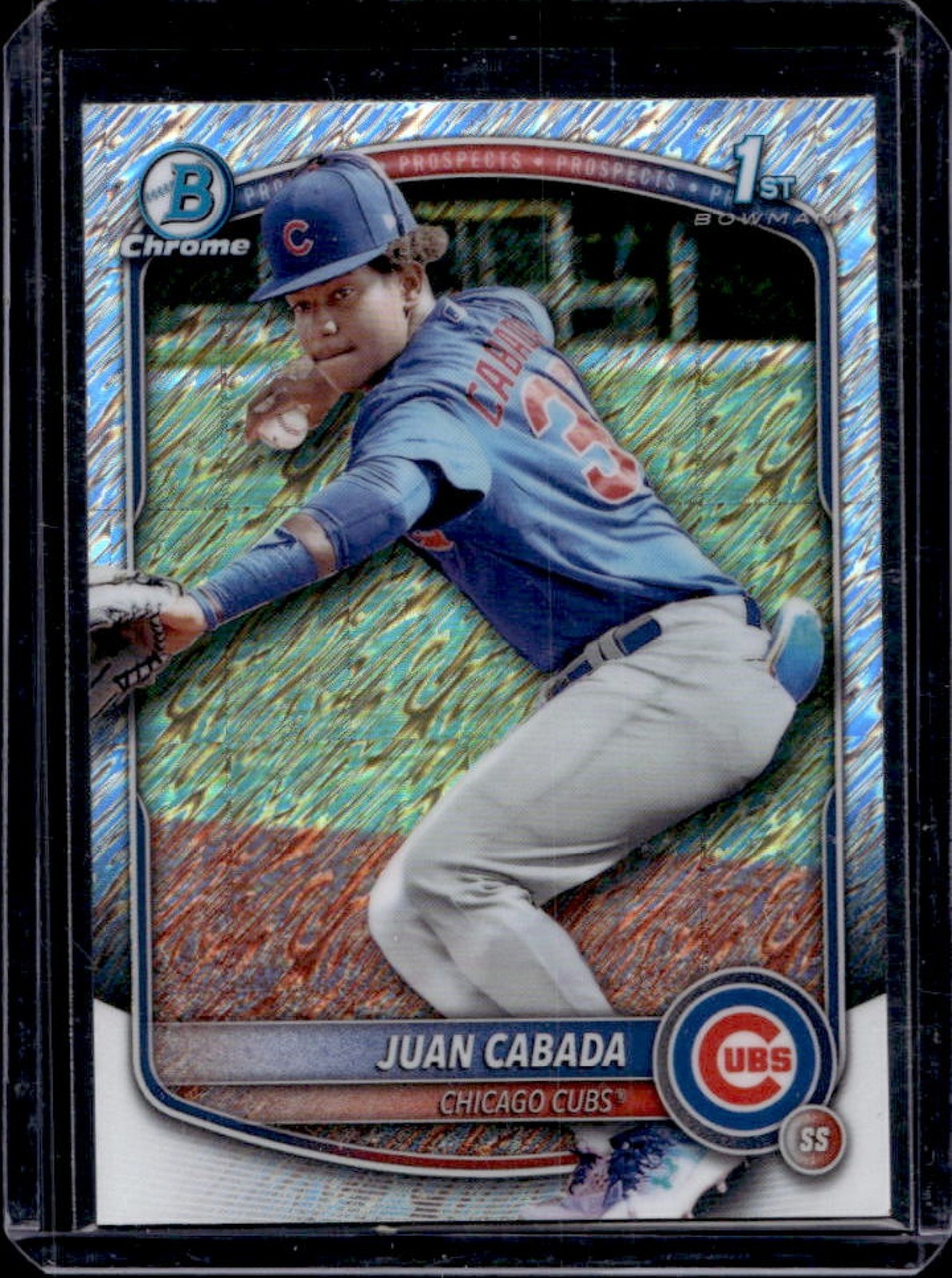 2025 Bowman Chrome Juan Cabada Shimmer Refractor 1st #BCP-207 Cubs