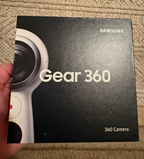 Samsung Gear 360 VR Camera 4K Video, Bluetooth, White/Gray w/ Wrist Strap  Box