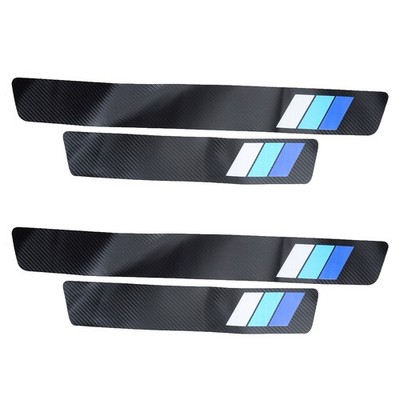4-teiliger Carbon-Faser PVC Türschwellenabrieb Anti-Scratch Aufkleber für Toyota