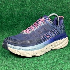 Hoka One One Bondi 6 Running Shoe Women 9 Purple Lightweight Cushion No Insoles