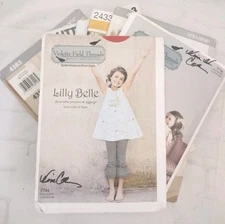 Lot of 7 Girls Simplicity Violette Field Threads See & Sew Patterns Uncut 