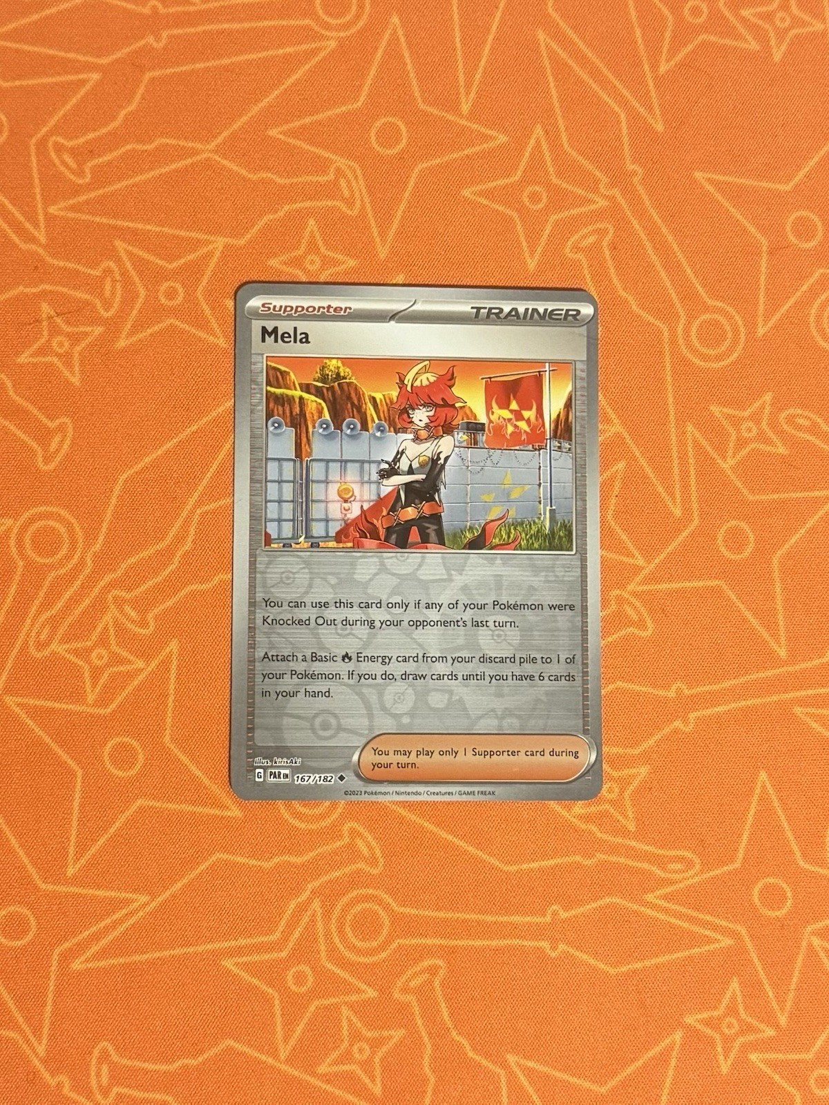 Mela Reverse Holo 167/182 Paradox Rift Pokemon Trading Card