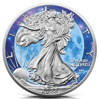 The Full Moon – 1 oz Fine Silver American Eagle Colorized Coin, comes in Box/COA