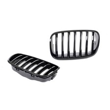 K�hlergrill Frontgrill Sport Schwarz Glanz passend f�r BMW X5 E70 X6 E71