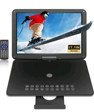 19.6" Portable DVD Player with 17.1" Extra Large HD Swivel Screen, 5000mAh Ba...
