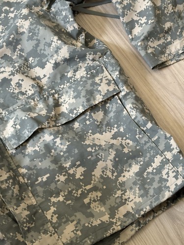 US Army ECWCS Parka Jacket Mens Large Universal Camo Cold Weather Hooded Coat - Picture 5 of 9