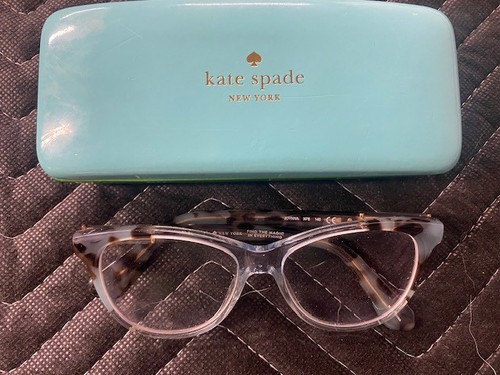 Kate Spade Johnna XP8 Blue Havana Eyeglasses with original case 50-15-140