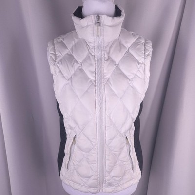 Predator Vest Womens Small White Quilted Down Puffer Zip Front Insulated Outdoor