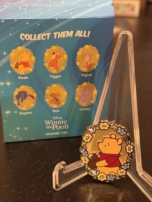 Disney Winnie the Pooh Characters Floral Portrait Enamel Pin BoxLunch - You Pick