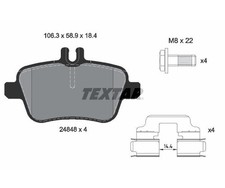 TEXTAR Bremsbel&auml;ge Q+ HINTERACHSE f&uuml;r MERCEDES W176 W246 W242 C/X117 X156 R172