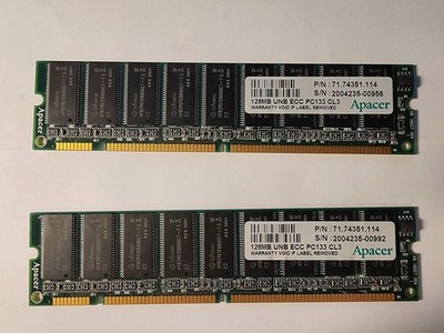 Apacer 128MB UNB PC-133 CL3 ECC REGISTERED SERVER RAM