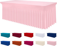 Spandex Tablecloth, Elastic Fitted Stretch Tablecloth for 6FT Rectangle Tables,