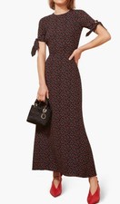 Reformation  Women's Amsterdam Tie Sleeve Body-Con Maxi Dress Floral Size 4